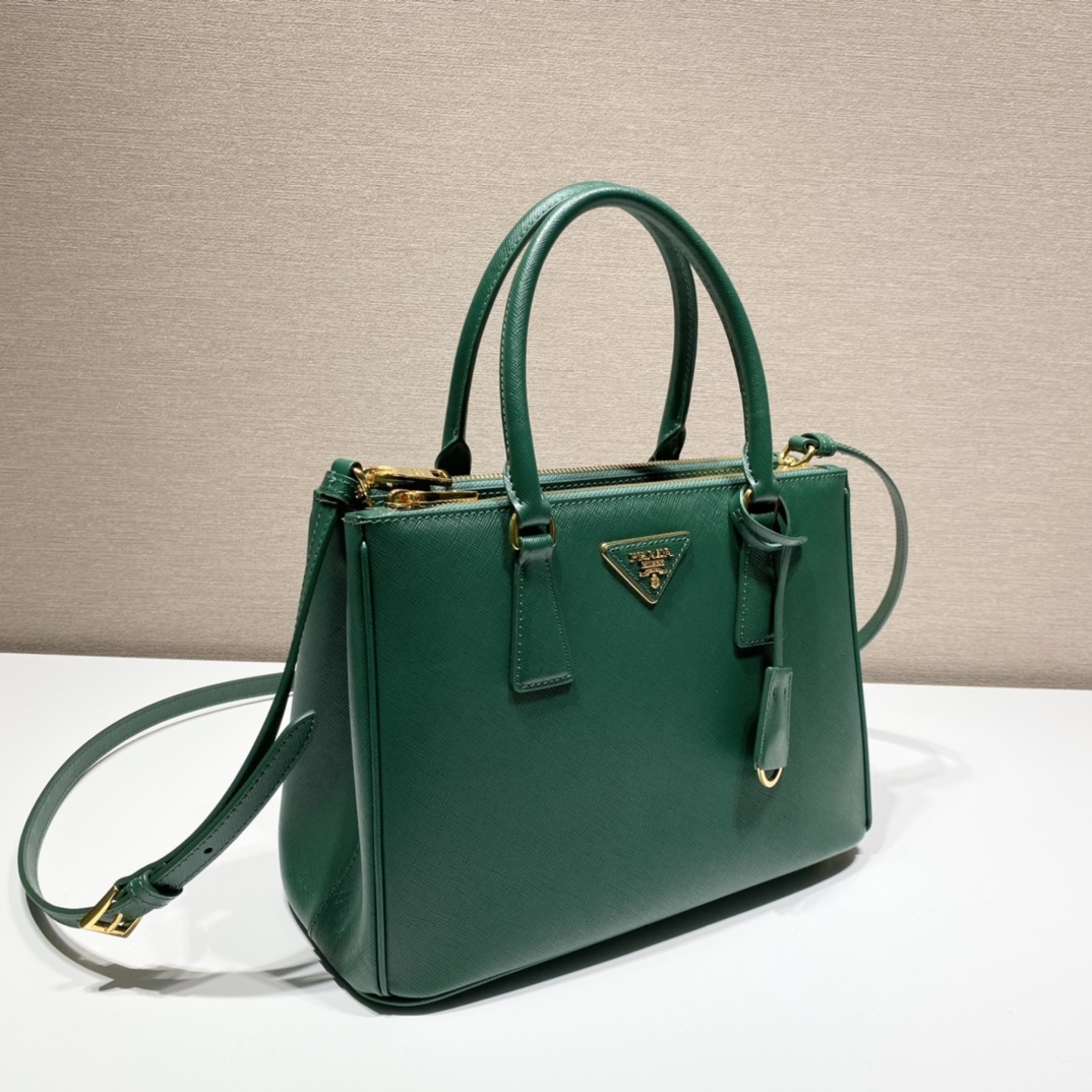 Prada Medium Galleria Saffiano Leather Bag Tote Shoulder Bag Mango Green 1BA863